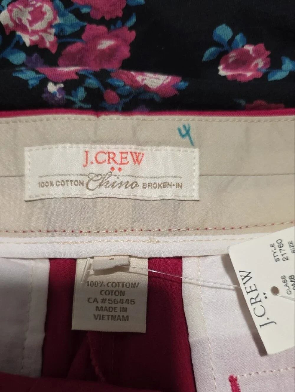 J. Crew Cotton Fuchsia Chino Shorts